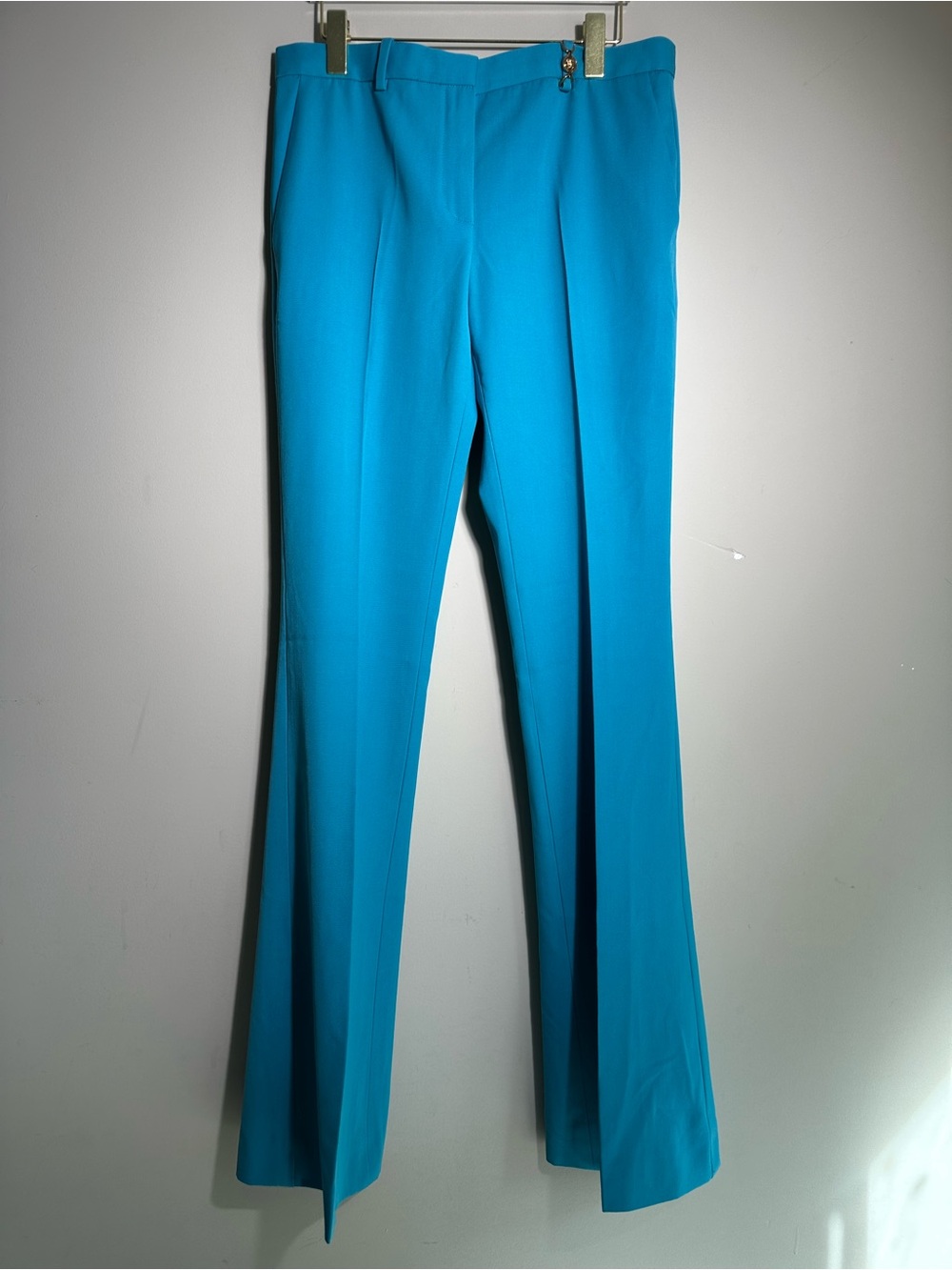 Versace Bright Turquoise Flare Pants